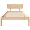 vidaXL Bed Frame with Headboard Natural 100 x 200 cm Solid Pine Wood