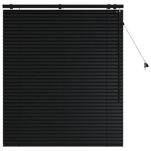 vidaXL Venetian Blind Black 100 x 130 cm 35 mm Solid Paulownia Wood