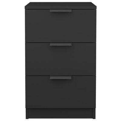 vidaXL Bedside Cabinet Black 40x36x65 cm