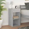 vidaXL Bedside Cabinet with Drawer Grey Sonoma 35x34x66.5 cm