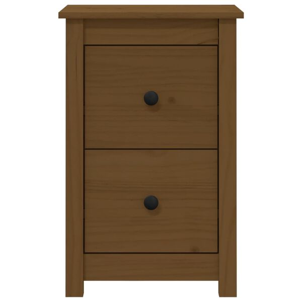 vidaXL Bedside Cabinet Honey Brown 40x35x61.5 cm Solid Wood Pine