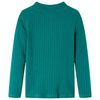 Kids' T-shirt with Long Sleeves Rib-knit Dark Green 140