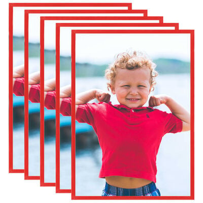 vidaXL Photo Frames Collage 5 pcs for Wall Red 59.4x84 cm MDF
