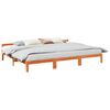 vidaXL Family Bed Frame No Mattress Wax Brown 270x200 cm Solid Wood Pine
