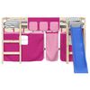 vidaXL Curtains for Loft Bed Pink Polyester