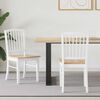 vidaXL Dining Chairs 2 pcs White 50 x 52.5 x 91 cm Solid Rubber Wood