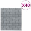 vidaXL Wallpaper | Set of 40 | Anthracite | PE foam | Large | Wallpaper