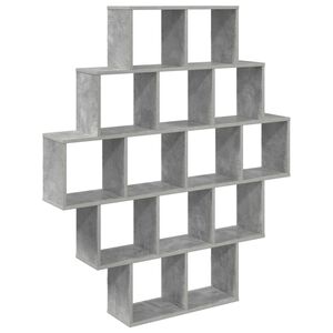 vidaXL Wall Shelf Concrete Grey 120 x 20 x 136 cm Engineered Wood