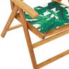 vidaXL Garden Chairs 2 pcs Leaf Pattern Solid Wood Acacia and Fabric