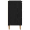 vidaXL Bedside Cabinet Black Oak 40 x 35 x 69 cm Engineered Wood