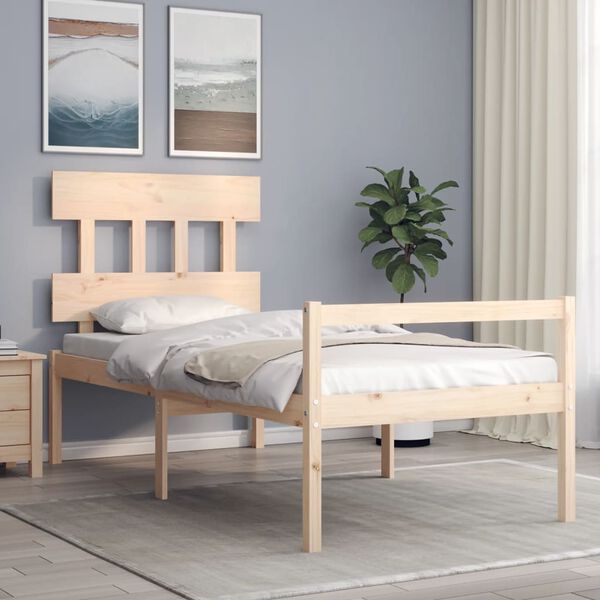 vidaXL Senior Bed without Mattress 90x200 cm Solid Wood