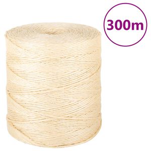 vidaXL Rope 100% Sisal 2 mm 300 m