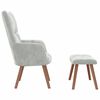 vidaXL Relaxing Chair 2 pcs Light Grey Velvet