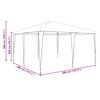 vidaXL Party Tent Blue 400 x 400 x 266 cm Polyethylene and Steel