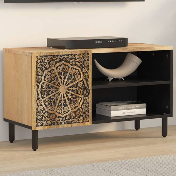 vidaXL TV Cabinet 80x31x46 cm Solid Wood Mango