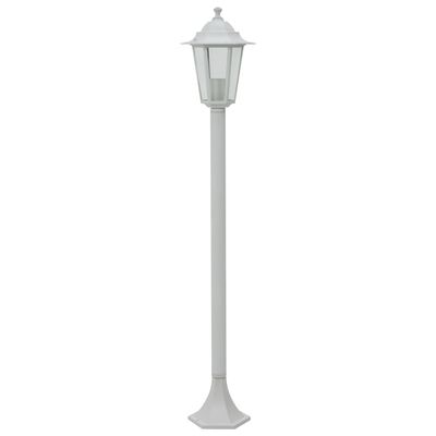 vidaXL Garden Post Lights 6 pcs E27 110 cm Aluminium White