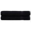 vidaXL Premium Sauna Towels SOLUND 2 pcs Black 80x200 cm 600 gsm