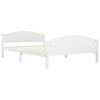 vidaXL Bed Frame without Mattress White Solid Pine Wood 160x200cm