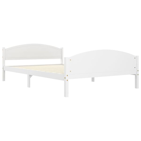 vidaXL Bed Frame without Mattress White Solid Pine Wood 160x200cm