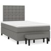vidaXL Box Spring Bed with Mattress Dark Grey 120x200 cm Fabric
