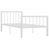 vidaXL Bed Frame without Mattress White Metal 90x200 cm
