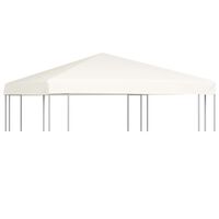vidaXL Gazebo Top Cover 310 g/m&sup2; 3x3 m Cream White