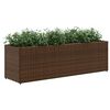 vidaXL Garden Planter with 3 Pots Brown 105x30x32 cm Poly Rattan
