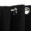 vidaXL Linen-Look Blackout Curtains with Grommets 2pcs Black 140x225cm