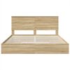 vidaXL Storage Bed with Drawer Sonoma Oak 180 x 200 cm Engineered Wood