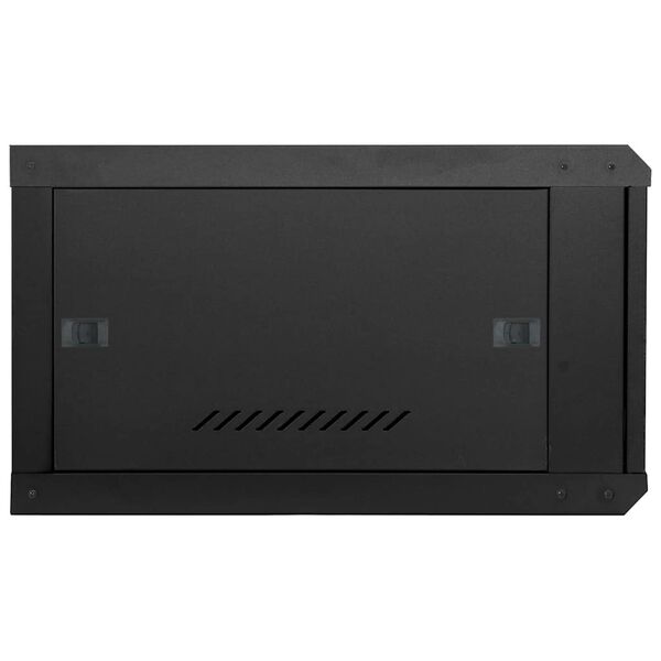 vidaXL Network Cabinet with Storage Black 60 x 60 x 35 cm Steel