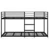 vidaXL Bunk Bed without Mattress Black 90x200 cm Steel