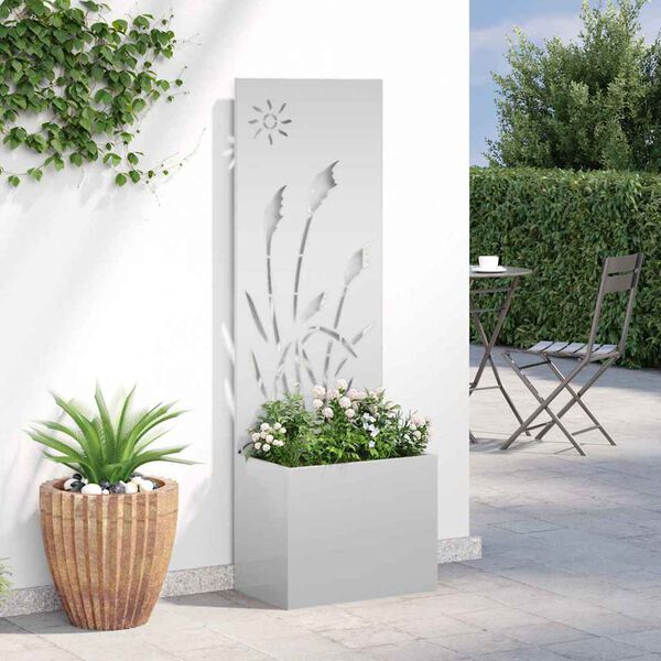 vidaXL Garden Privacy Screen Silver 50 x 140 cm Galvanised steel