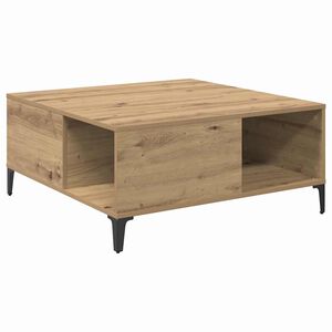 vidaXL Coffee Table Artisan Oak 80 x 80 x 36.5 cm Engineered Wood