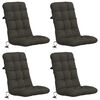 vidaXL 4-Piece High Back Chair Cushions VIANEN 4 pcs 100% Polyester