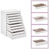vidaXL Jewellery Box 10-Layer with Watch Holders White 29x20.5x40.5 cm