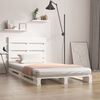 vidaXL Bed Frame without Mattress White 90x200 cm Solid Wood Pine