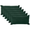 vidaXL Cushion with Pillow HOUTEN 6 pcs Dark Green Velvet