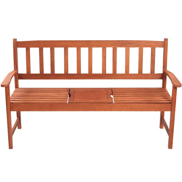 vidaXL Garden Bench with Pop-up Table 158 cm Solid Acacia Wood