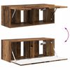 vidaXL TV Cabinet Set Wall-mounted 2 pcs Old Wood Engineered Wood