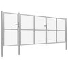 vidaXL Garden Gate Steel 500x150 cm Silver