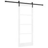 vidaXL Sliding Door ORKDAL White 83 x 202 cm Solid Pine Wood and Glass
