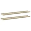 vidaXL Wall Shelves 2 pcs White and Sonoma Oak 80x9x3 cm