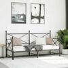 vidaXL Daybed with Trundle without Mattress Black 80x200 cm Steel