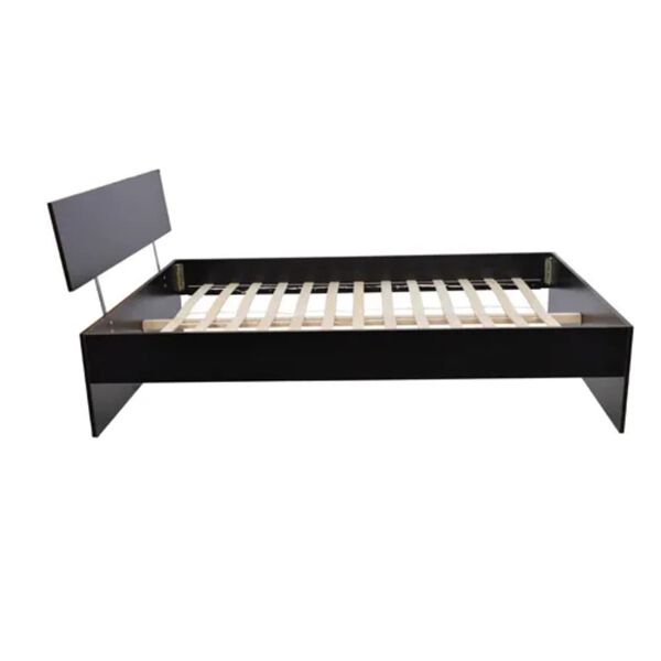 Dark Wood Double Bed 140 x 200 cm European Size
