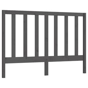 vidaXL Bed Headboard Grey 141x4x100 cm Solid Wood Pine