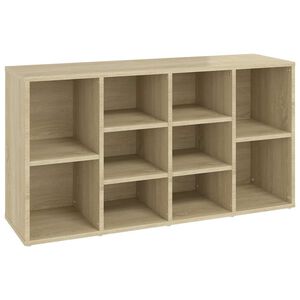 vidaXL Shoe Bench Sonoma Oak 103x30x55 cm Engineered Wood