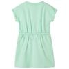 Kids' Dress with Drawstring Bright Green 128
