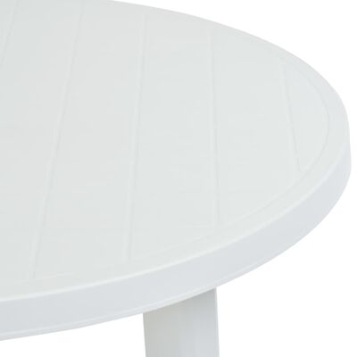vidaXL Garden Table White 89 cm Plastic