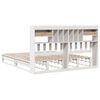vidaXL Bookcase Bed without Mattress White 180x200 cm Super King Solid Wood Pine