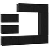 vidaXL TV Cabinet Set 8 pcs Black Oak Engineered Wood